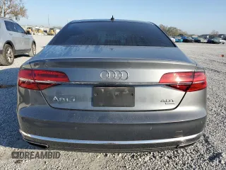 2015 Audi A8 L 4.0T with VIN WAU32AFD4FN041442, listed as a Copart auction lot 43708295 with 132,579 mi miles and Salvage Title. Bid and sale history available at carsss.com. Image 6.