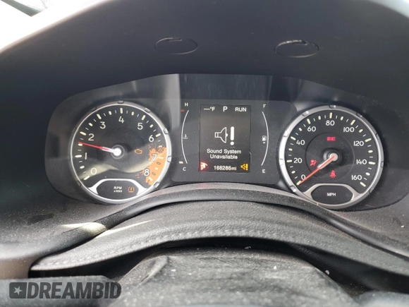 2017 Jeep Renegade Latitude with VIN ZACCJABB7HPE45338, listed as a Copart auction lot 56951665 with 168,286 mi miles and Salvage title. Bid and sale history available at DreamBid. Image 9.