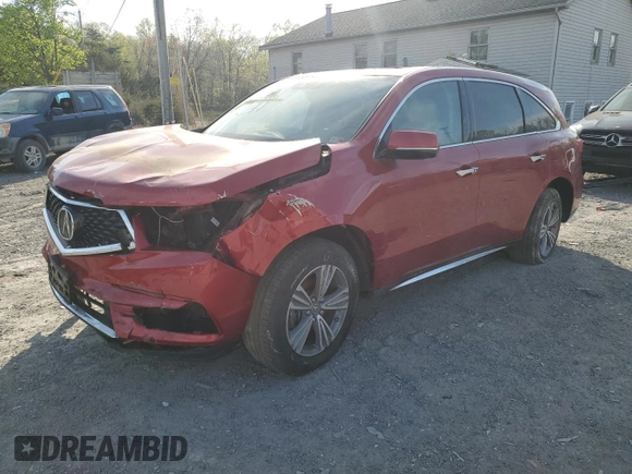 2020 Acura MDX with VIN 5J8YD3H36LL010558, listed as a Copart auction lot 54191905 with 70,163 mi miles and Salvage Title. Bid and sale history available at carsss.com. Image 1.