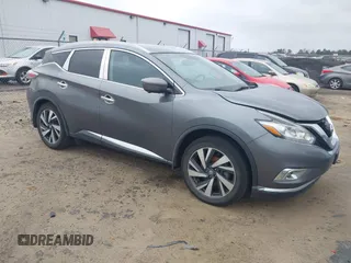 2017 Nissan Murano Platinum z VIN 5N1AZ2MGXHN147112, wystawiony jako IAAI lot #41736336 z przebiegiem 258 205 mil mil oraz . Historia ofert i sprzedaży dostępna na DreamBid. Obrazek 1.