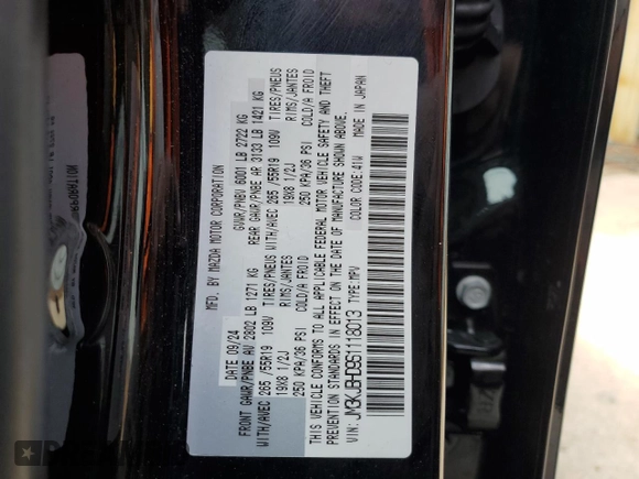 2025 Mazda CX-70 Preferred z VIN JM3KJBHD9S1118013, wystawiony jako Copart lot #48120925 z przebiegiem 5069 mil mil oraz Tytuł czysty. Historia ofert i sprzedaży dostępna na DreamBid. Obrazek 13.