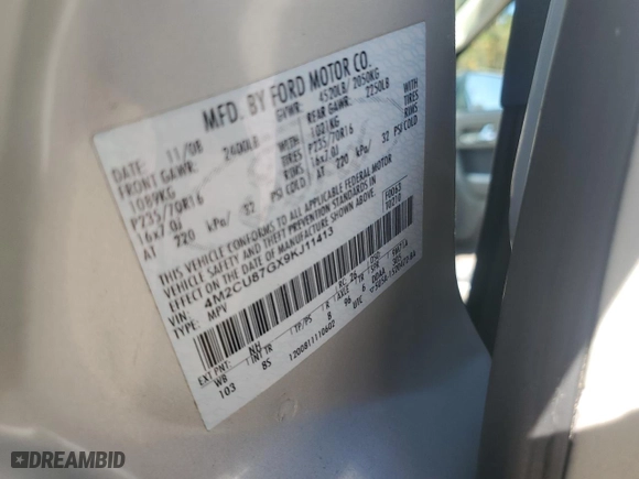 2009 Mercury Mariner Premier with VIN 4M2CU87GX9KJ11413, listed as a Copart auction lot 78163474 with 275,927 mi miles and Salvage Title. Bid and sale history available at carsss.com. Image 15.