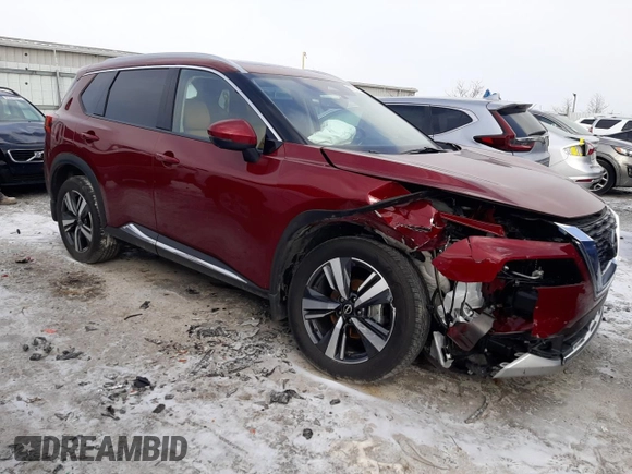 2022 Nissan Rogue Platinum with VIN JN8BT3DD0NW273981, listed as a Copart auction lot 88629405 with 28,133 mi miles and Salvage Title. Bid and sale history available at DreamBid. Image 4.