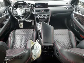 2022 Genesis G70 3.3T with VIN KMTG54TEXNU083193, listed as a Copart auction lot 56627395 with 16,980 mi miles and Salvage title. Bid and sale history available at DreamBid. Image 8.
