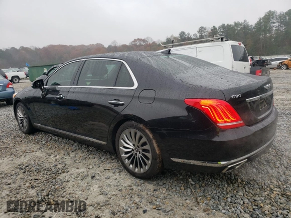 2018 Genesis G90 Premium z VIN KMHG34JA2JU041580, wystawiony jako Copart lot #83837604 z przebiegiem 67 258 mil mil oraz Szkody całkowita. Historia ofert i sprzedaży dostępna na DreamBid. Obrazek 2.