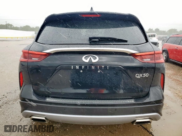 2019 Infiniti QX50 Essential with VIN 3PCAJ5M11KF125689, listed as a Copart auction lot 63862715 with 53,665 mi miles and Salvage title. Bid and sale history available at DreamBid. Image 6.