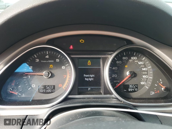 2012 Audi Q7 Premium Plus with VIN WA1LGAFE1CD007371, listed as a Copart auction lot 58332305 with 89,479 mi miles and Salvage title. Bid and sale history available at DreamBid. Image 9.