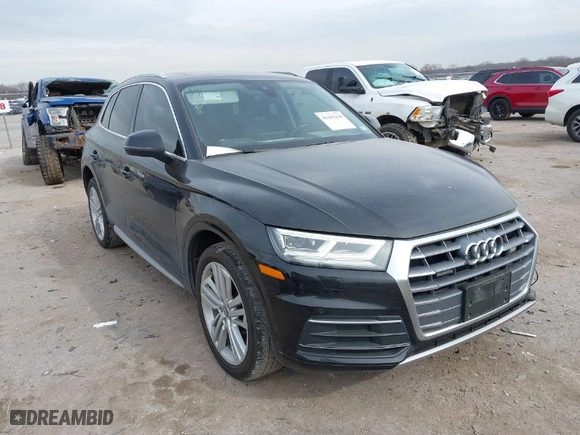 2019 Audi Q5 Premium Plus with VIN WA1BNAFY1K2135275, listed as a IAAI auction lot 41441438 with 50,657 mi miles. Bid and sale history available at carsss.com. Image 1.