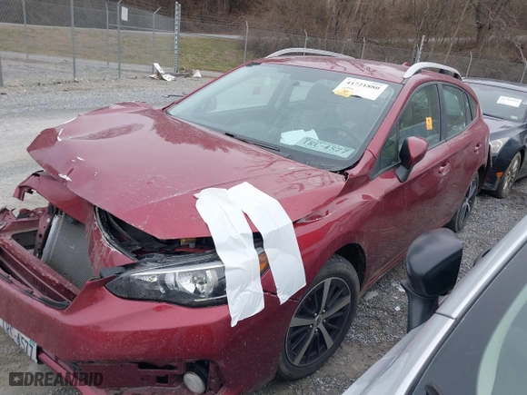 2023 Subaru Impreza Premium with VIN 4S3GTAV64P3715249, listed as a IAAI auction lot 41721880 with 36,566 mi miles. Bid and sale history available at carsss.com. Image 2.