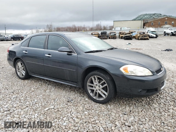 2013 Chevrolet Impala LTZ with VIN 2G1WC5E32D1263952, listed as a Copart auction lot 83983044 with 150,853 mi miles and Salvage Title. Bid and sale history available at DreamBid. Image 4.