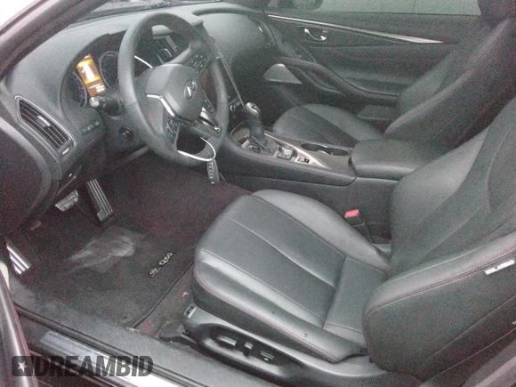 2022 Infiniti Q60 Red Sport 400 with VIN JN1FV7LL2NM681081, listed as a Copart auction lot 83412034 with 11,238 mi miles and Salvage title. Bid and sale history available at DreamBid. Image 7.