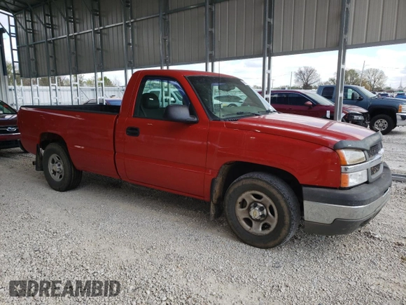 2004 Chevrolet Silverado 1500 Work Truck with VIN 1GCEC14X44Z350193, listed as a Copart auction lot 52914655 with 0 mi miles and Salvage Title. Bid and sale history available at carsss.com. Image 4.