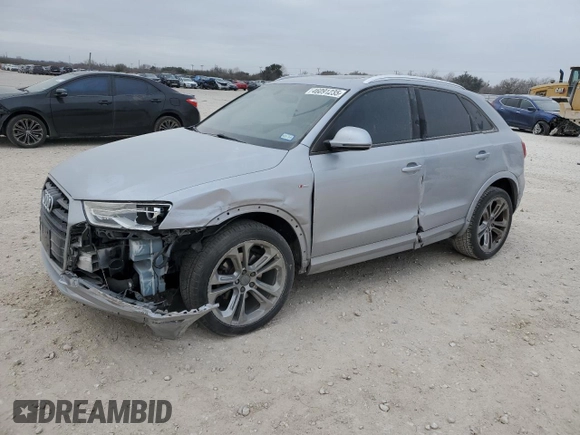 2018 Audi Q3 Premium with VIN WA1BCCFS3JR016761, listed as a Copart auction lot 46091235 with 50,440 mi miles and Salvage Title. Bid and sale history available at carsss.com. Image 1.