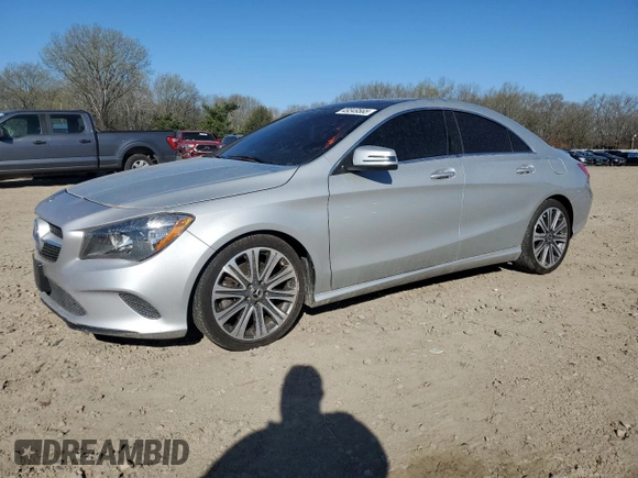 2018 Mercedes-Benz CLA 250 with VIN WDDSJ4EB4JN637720, listed as a Copart auction lot 49349565 with 87,859 mi miles and Salvage title. Bid and sale history available at DreamBid. Image 1.