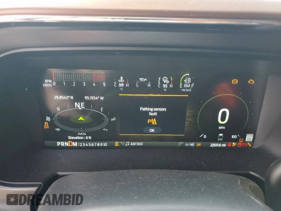 2024 Ford F-250 XL with VIN 1FT8W2BT7REE97844, listed as a Copart auction lot 59583795 with 22,517 mi miles and Salvage title. Bid and sale history available at DreamBid. Image 9.