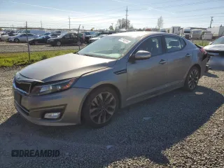 2015 Kia Optima SX with VIN 5XXGR4A7XFG510483, listed as a Copart auction lot 47249794 with 117,456 mi miles and Salvage Title. Bid and sale history available at carsss.com. Image 1.