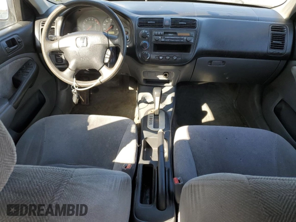 2001 Honda Civic LX with VIN 2HGES165X1H558154, listed as a Copart auction lot 52314305 with 197,640 mi miles and Salvage Title. Bid and sale history available at carsss.com. Image 8.