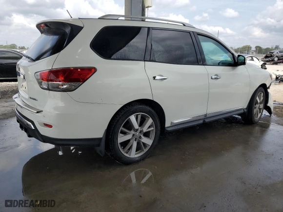 2014 Nissan Pathfinder Platinum with VIN 5N1AR2MN6EC616735, listed as a Copart auction lot 50323805 with NaN miles and Clean Title. Bid and sale history available at carsss.com. Image 3.