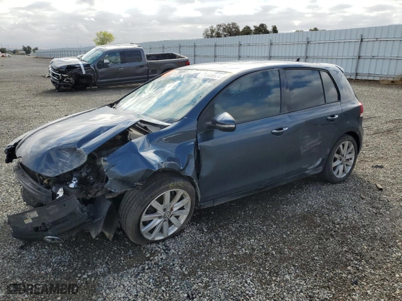 2011 Volkswagen Golf TDI with VIN WVWNM7AJ6BW045258, listed as a Copart auction lot 71380574 with 217,641 mi miles and Salvage Title. Bid and sale history available at carsss.com. Image 1.