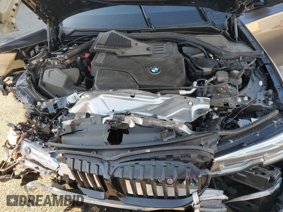 2021 BMW 3 Series 330i with VIN 3MW5R1J04M8B79460, listed as a Copart auction lot 43858055 with 0 mi miles and Salvage Title. Bid and sale history available at carsss.com. Image 11.