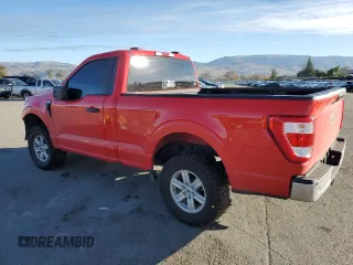 2021 Ford F-150 XL with VIN 1FTMF1C58MKE69537, listed as a Copart auction lot 41438195 with 51,701 mi miles and Salvage title. Bid and sale history available at DreamBid. Image 2.