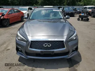 2019 Infiniti Q50 Luxe with VIN JN1EV7AR7KM591889, listed as a Copart auction lot 61304425 with 73,712 mi miles and Salvage title. Bid and sale history available at DreamBid. Image 5.