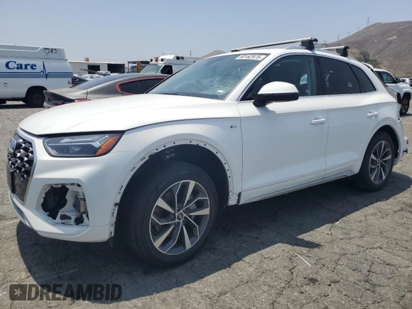 2023 Audi Q5 S line Premium Plus with VIN WA1EAAFY5P2062766, listed as a Copart auction lot 60162975 with 35,886 mi miles and Salvage title. Bid and sale history available at DreamBid. Image 1.