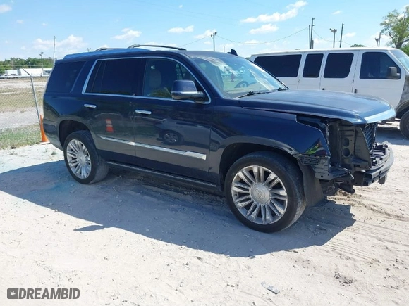 2017 Cadillac Escalade Platinum with VIN 1GYS4DKJ2HR232434, listed as a IAAI auction lot 41870447 with 89,003 mi miles. Bid and sale history available at carsss.com. Image 1.