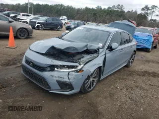 2023 Honda Civic Sedan Touring with VIN 2HGFE1F95PH313835, listed as a Copart auction lot 45145875 with 52,344 mi miles and Salvage Title. Bid and sale history available at carsss.com. Image 1.
