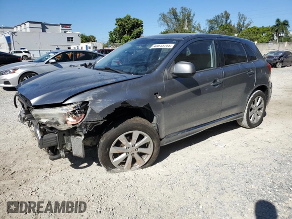 2012 Mitsubishi Outlander Sport SE with VIN JA4AP4AU5CZ010946, listed as a Copart auction lot 48613745 with 92,556 mi miles and Salvage Title. Bid and sale history available at carsss.com. Image 1.