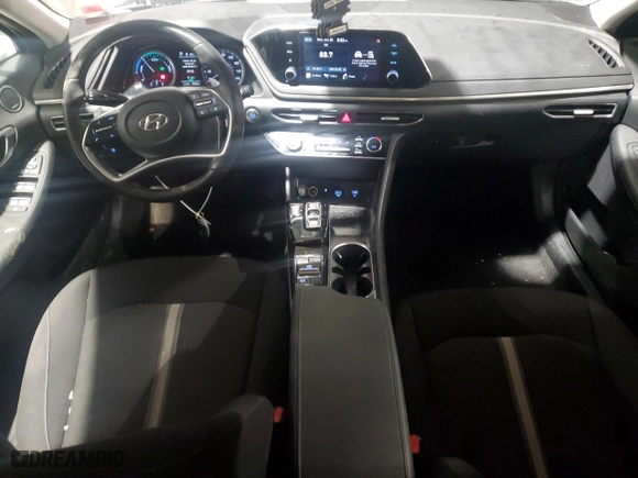 2021 Hyundai Sonata Hybrid SEL with VIN KMHL34JJ2MA034164, listed as a Copart auction lot 89325385 with 27,389 mi miles and Salvage Title. Bid and sale history available at carsss.com. Image 8.
