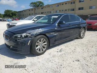 2014 BMW 5 Series 528i with VIN WBA5A5C5XED507461, listed as a Copart auction lot 51922145 with 154,085 mi miles and Salvage Title. Bid and sale history available at carsss.com. Image 1.
