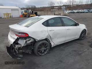2013 Dodge Dart SXT with VIN 1C3CDFBA5DD106411, listed as a IAAI auction lot 41503268 with 185,047 mi miles. Bid and sale history available at carsss.com. Image 4.