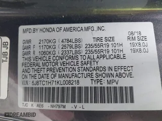 2019 Acura RDX w/Advance Pkg with VIN 5J8TC1H71KL008218, listed as a IAAI auction lot 41793344 with 110,633 mi miles. Bid and sale history available at carsss.com. Image 9.