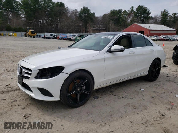2021 Mercedes-Benz C 300 with VIN W1KWF8EB3MR635559, listed as a Copart auction lot 49066275 with 19,447 mi miles and Salvage Title. Bid and sale history available at carsss.com. Image 1.