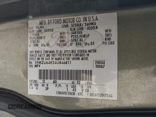 2004 Ford Explorer Eddie Bauer с VIN 1FMZU64K24UB46811, выставлен на аукционе IAAI как лот 42341907 с пробегом 188 164 миль миль и . История ставок и продаж доступна на DreamBid. Изображение 9.