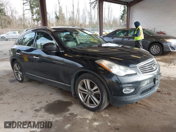 2012 Infiniti EX Journey with VIN JN1AJ0HR0CM452115, listed as a IAAI auction lot 41625220 with 168,146 mi miles. Bid and sale history available at carsss.com. Image 1.