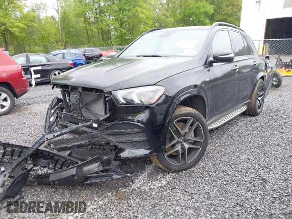2021 Mercedes-Benz GLE 53 AMG with VIN 4JGFB6BBXMA531465, listed as a IAAI auction lot 42295588 with 46,509 mi miles and . Bid and sale history available at DreamBid. Image 2.