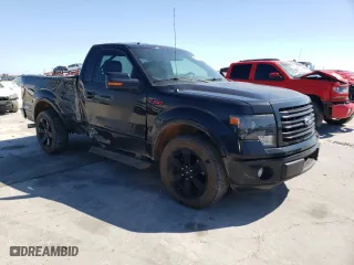 2014 Ford F-150 XL with VIN 1FTMF1CT4EFA06349, listed as a Copart auction lot 44969465 with 56,354 mi miles and Salvage Title. Bid and sale history available at carsss.com. Image 4.