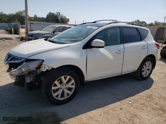 2013 Nissan Murano SV with VIN JN8AZ1MU4DW205826, listed as a Copart auction lot 75486844 with 79,710 mi miles and Salvage Title. Bid and sale history available at carsss.com. Image 1.
