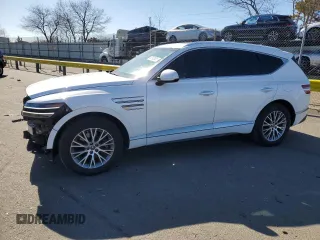2021 Genesis GV80 with VIN KMUHBDSB3MU037560, listed as a Copart auction lot 45903655 with 42,790 mi miles and Salvage Title. Bid and sale history available at carsss.com. Image 1.