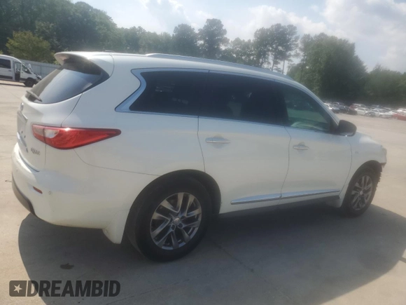 2015 Infiniti QX60 with VIN 5N1AL0MM7FC542689, listed as a Copart auction lot 57584325 with 121,462 mi miles and Salvage title. Bid and sale history available at DreamBid. Image 3.