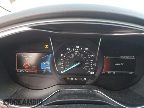 2017 Ford Fusion SE with VIN 3FA6P0HD0HR332955, listed as a Copart auction lot 58536145 with 43,064 mi miles and Salvage title. Bid and sale history available at DreamBid. Image 9.