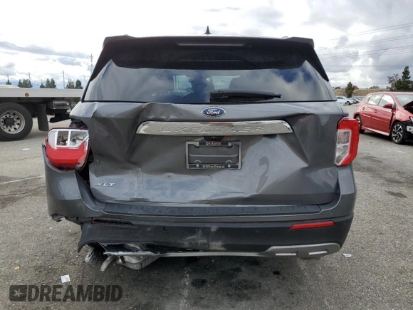 2023 Ford Explorer XLT with VIN 1FMSK7DH6PGA12033, listed as a Copart auction lot 44444865 with 27,826 mi miles and Salvage Title. Bid and sale history available at carsss.com. Image 6.