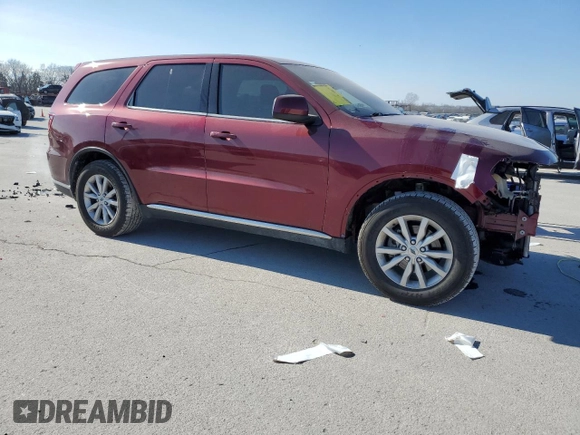 2020 Dodge Durango SXT Plus with VIN 1C4RDHAG5LC393745, listed as a Copart auction lot 88761365 with 95,349 mi miles and Clean title. Bid and sale history available at DreamBid. Image 4.