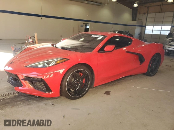 2020 Chevrolet Corvette 2LT with VIN 1G1Y72D40L5112109, listed as a Copart auction lot 79007144 with 24,206 mi miles and Salvage Title. Bid and sale history available at carsss.com. Image 1.