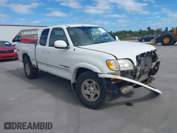2000 Toyota Tundra Limited with VIN 5TBBT4816YS085075, listed as a IAAI auction lot 41413494 with 66,293 mi miles and . Bid and sale history available at DreamBid. Image 1.