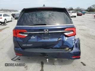 2022 Honda Odyssey EX-L with VIN 5FNRL6H74NB036835, listed as a Copart auction lot 50445655 with 55,276 mi miles and Salvage Title. Bid and sale history available at DreamBid. Image 6.