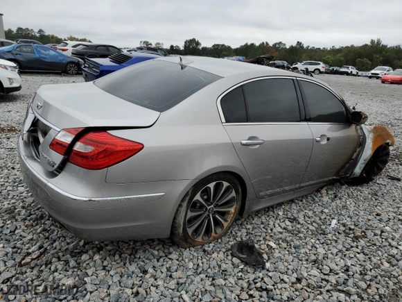 2012 Hyundai Genesis 5.0L with VIN KMHGC4DH9CU169262, listed as a Copart auction lot 80019364 with 0 mi miles and Non Repairable. Bid and sale history available at carsss.com. Image 3.