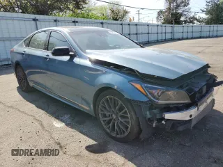 2018 Genesis G80 Sport with VIN KMHGN4JB0JU225029, listed as a Copart auction lot 53873475 with 93,213 mi miles and Salvage title. Bid and sale history available at DreamBid. Image 4.